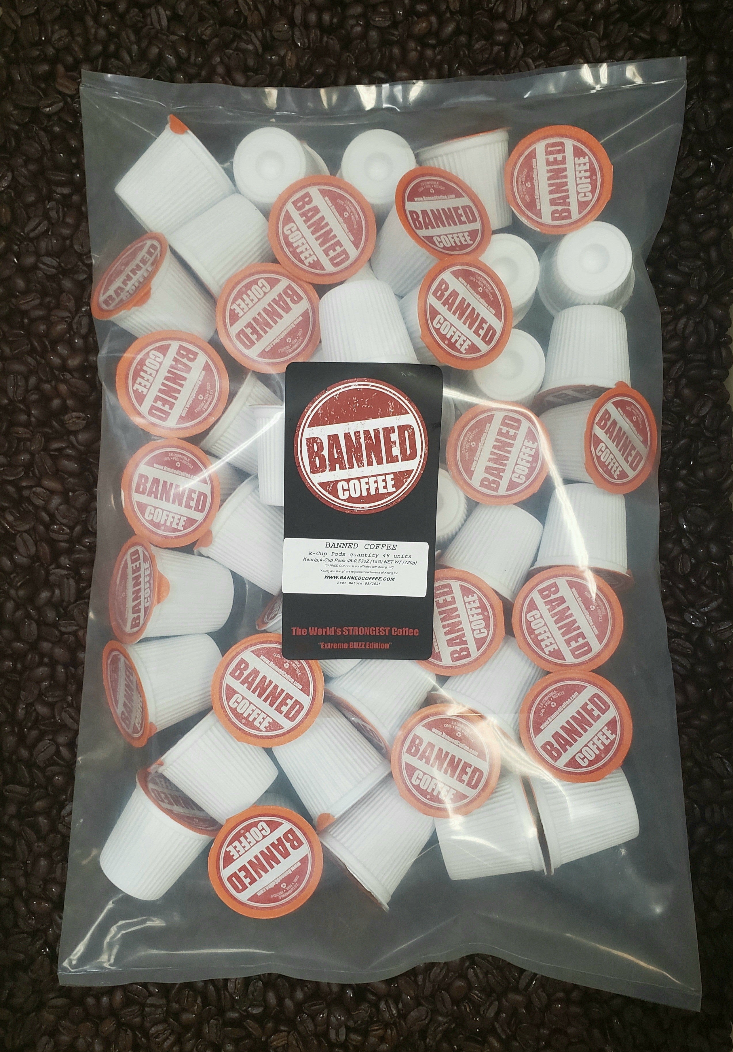 BANNED COFFEE K-CUPS (48 CAPSULES)